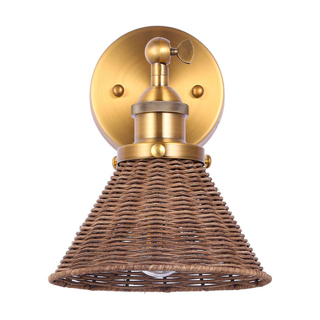 Traditional 1-Light Golden Wall Light-Parc Decor