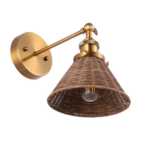 Traditional 1-Light Golden Wall Light-Parc Decor