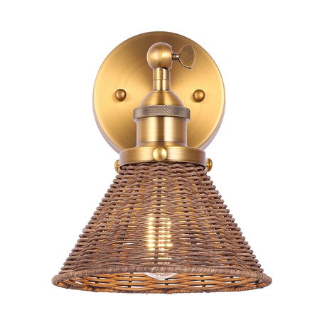 Traditional 1-Light Golden Wall Light-Parc Decor