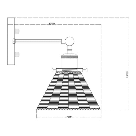 Traditional 1-Light Golden Wall Light-Parc Decor