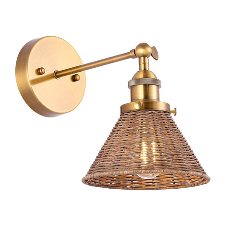 Traditional 1-Light Golden Wall Light-Parc Decor