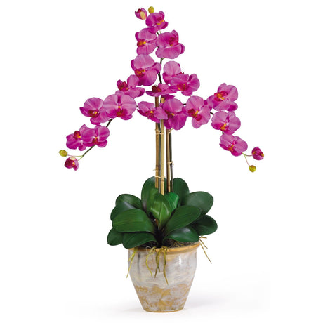 Triple Stem Phalaenopsis Silk Orchid Arrangement-Parc Decor