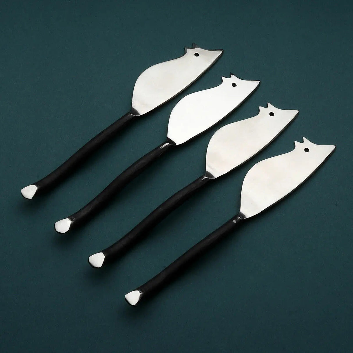 Twig Ratoncito Cheese Spreader/Knife 4 Pc. Set-Parc Decor