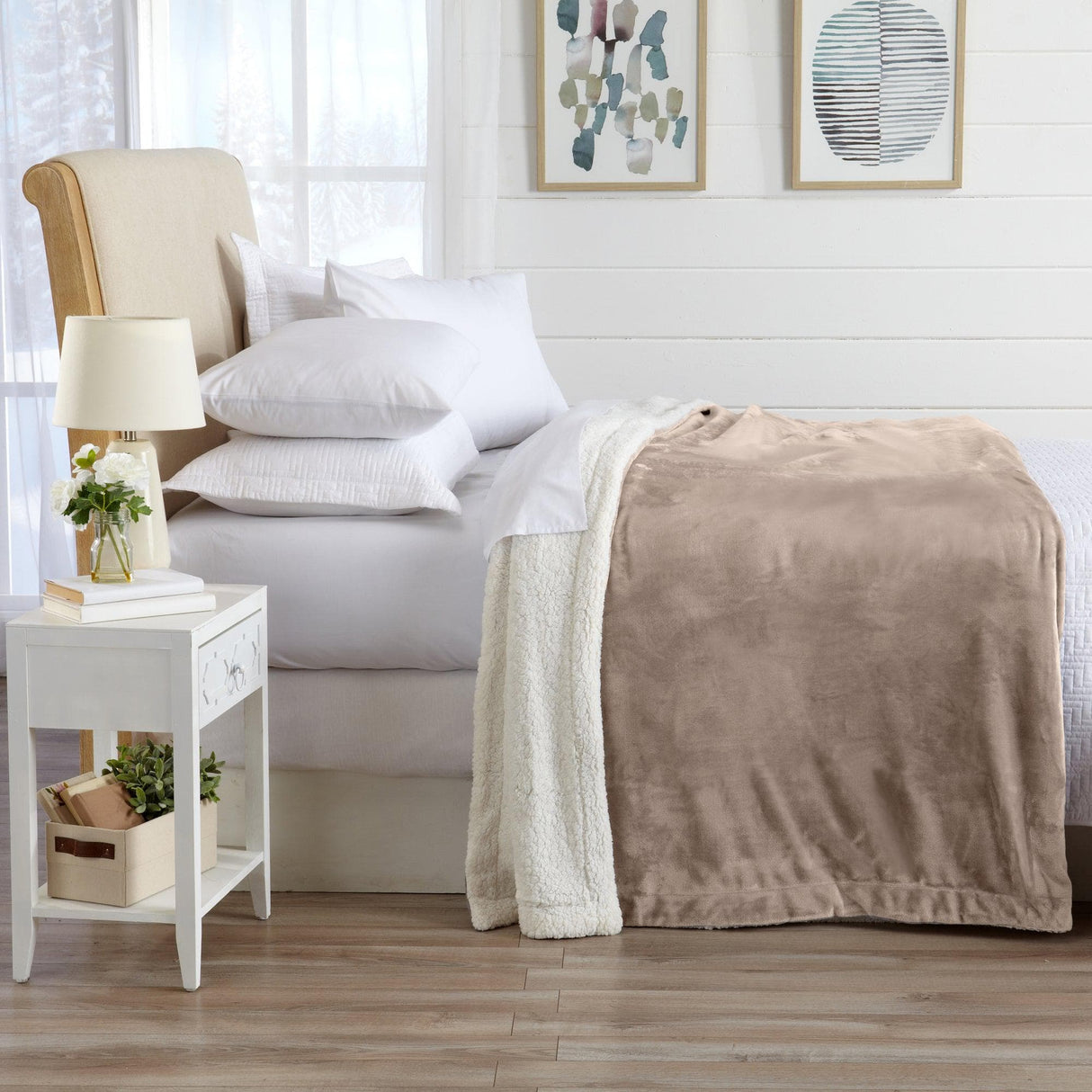 Velvet Plush Sherpa Luxury Bed Blanket - Kinsley Collection-Parc Decor