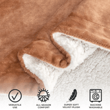 Velvet Plush Sherpa Luxury Bed Blanket - Kinsley Collection-Parc Decor