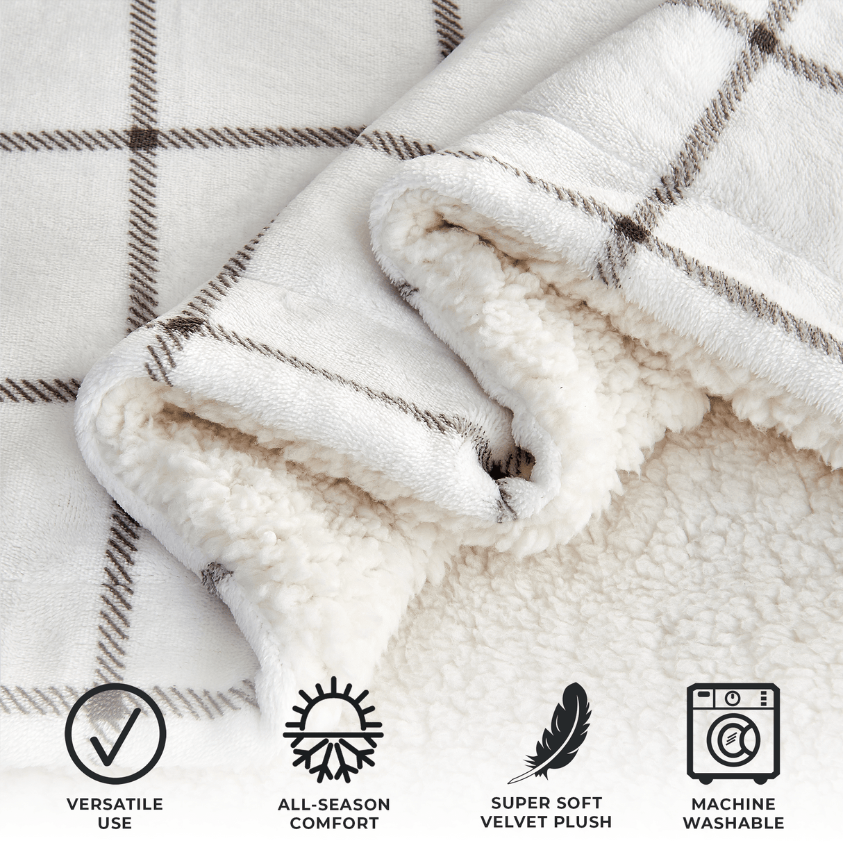 Velvet Plush Sherpa Luxury Bed Blanket - Kinsley Collection-Parc Decor
