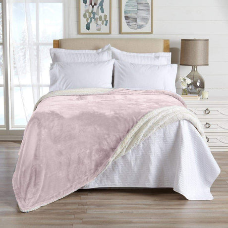Velvet Plush Sherpa Luxury Bed Blanket - Kinsley Collection-Parc Decor