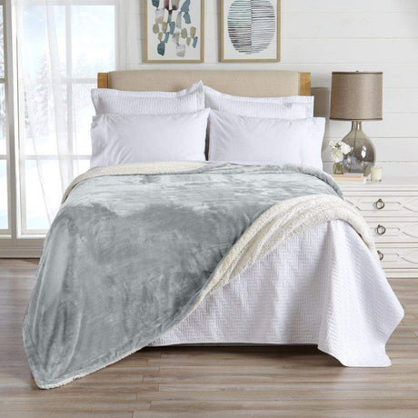 Velvet Plush Sherpa Luxury Bed Blanket - Kinsley Collection-Parc Decor