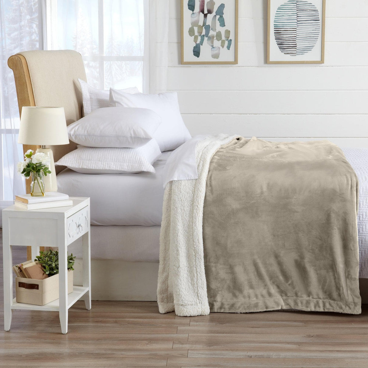 Velvet Plush Sherpa Luxury Bed Blanket - Kinsley Collection-Parc Decor
