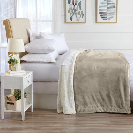 Velvet Plush Sherpa Luxury Bed Blanket - Kinsley Collection