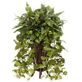 Vining Mixed Greens w/Decorative Stand Silk Plant-Parc Decor