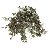 Wandering Jew w/Metal Planter Silk Plant-Parc Decor