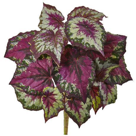 Wax Begonia Bush (Set of 6)-Parc Decor