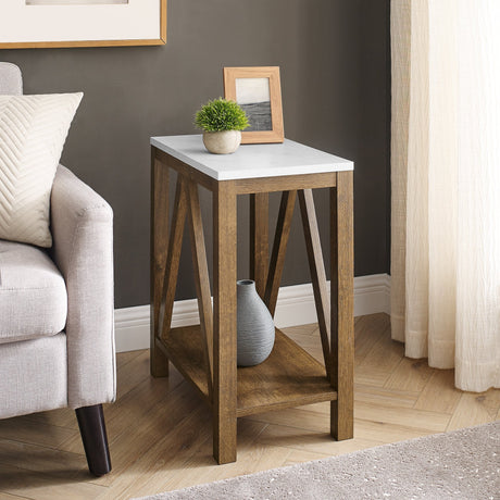 A-Frame Narrow Side Table-Occasional-Parc Decor