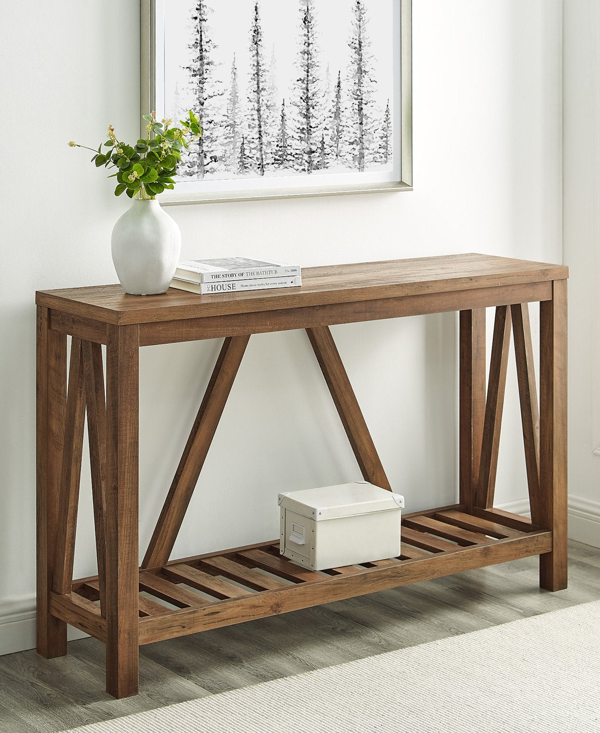 A-Frame Rustic Entry Table-Occasional-Parc Decor