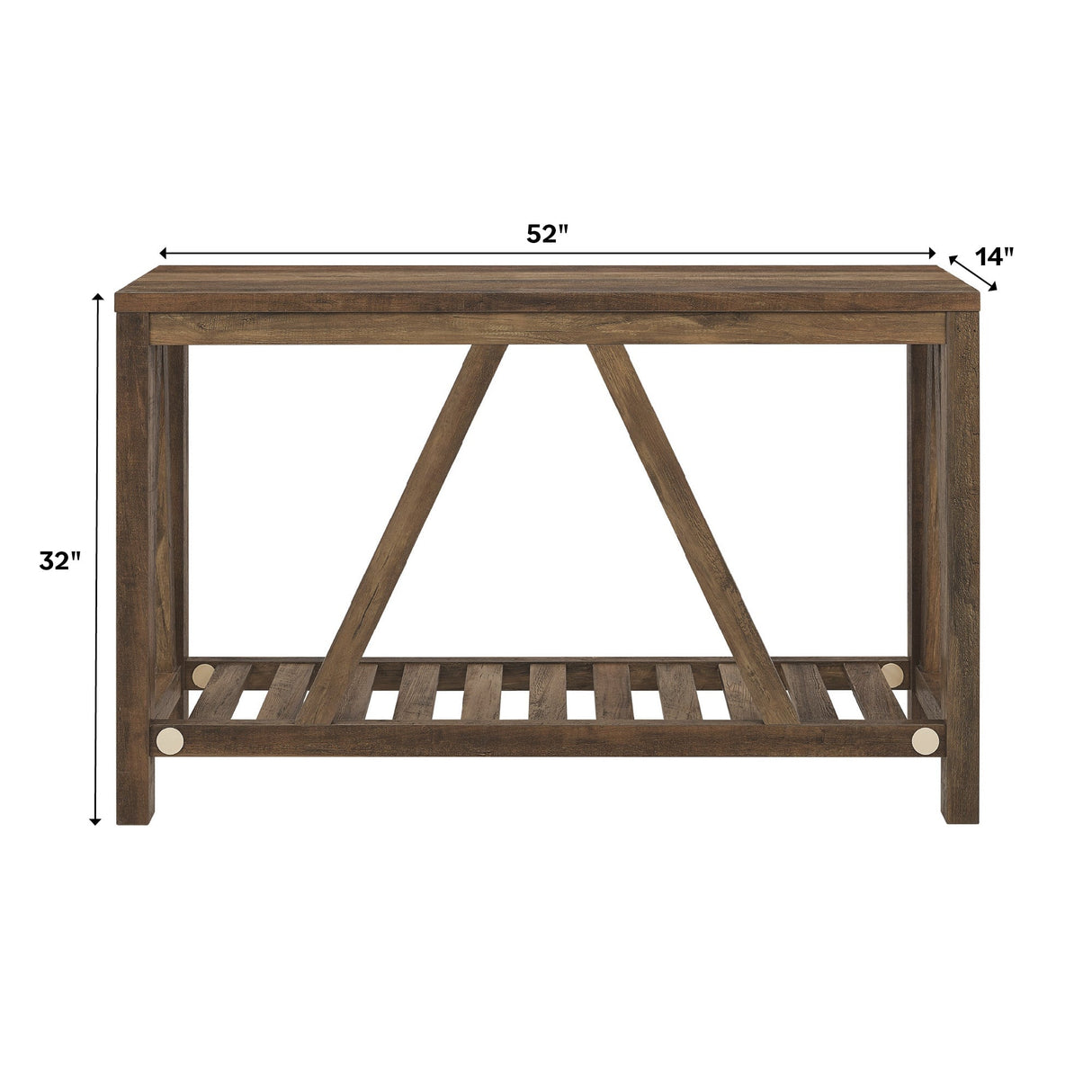 A-Frame Rustic Entry Table-Occasional-Parc Decor