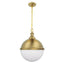 Aaron 12" 2-Light Gold Dimmable Island Pendant Light