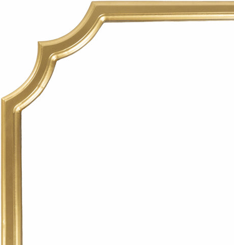 Abangay Gold Contemporary Wood Frame Mirror-Mirrors-Parc Decor