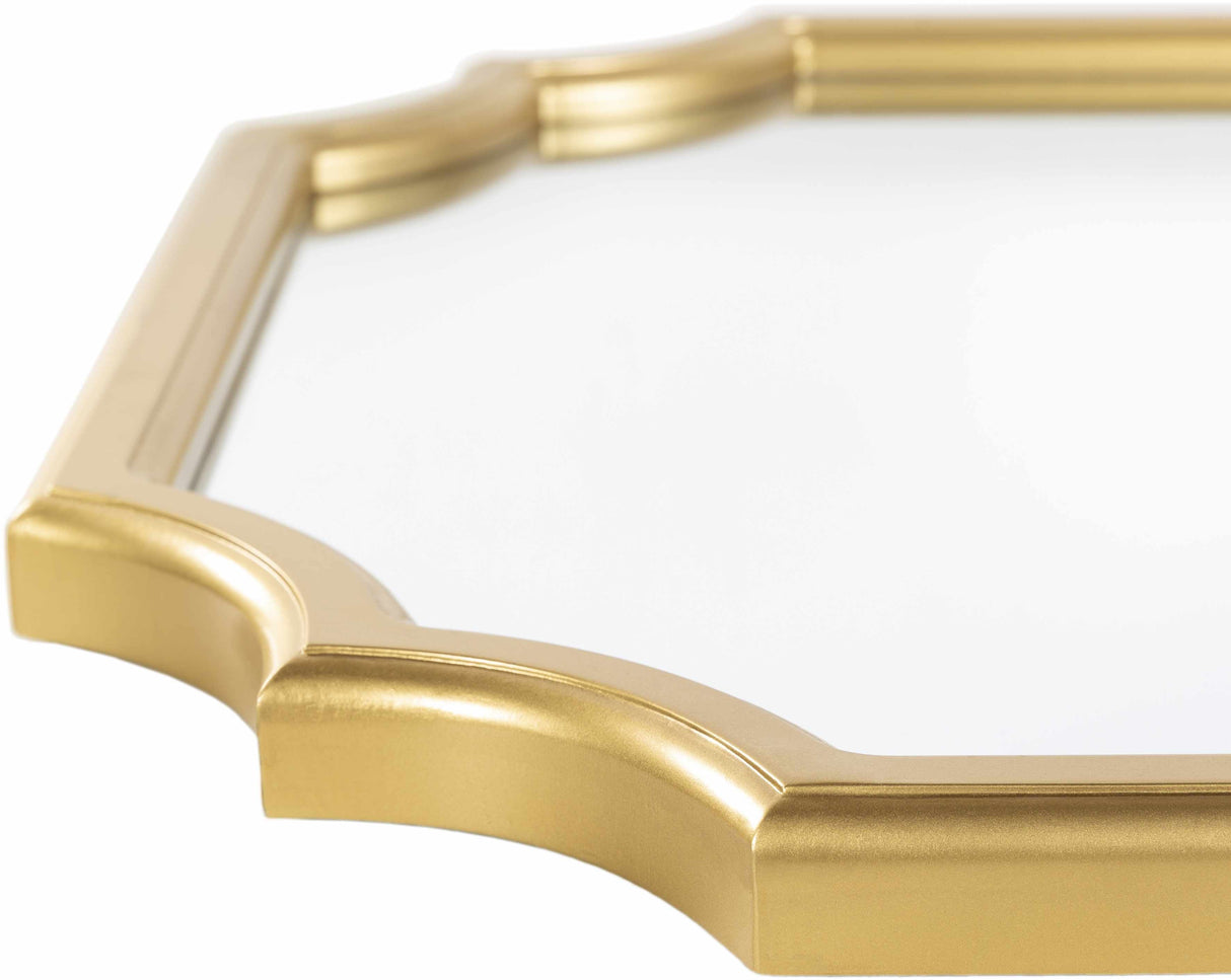 Abangay Gold Contemporary Wood Frame Mirror-Mirrors-Parc Decor