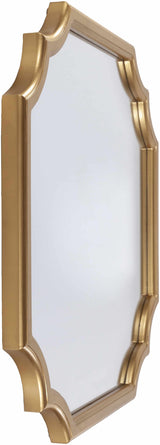 Abangay Gold Contemporary Wood Frame Mirror-Mirrors-Parc Decor