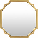 Abangay Gold Contemporary Wood Frame Mirror-Mirrors-Parc Decor