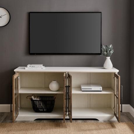 Abigail 58" Farmhouse 4 Door TV Stand-Entertainment-Parc Decor