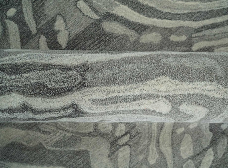 Abstract Modern Hand Tufted 2x3, 3x5, 5x8, 6x9, 8x10 and 9x12 Woolen Beige, Silver and Gray Area Rug | MIR3