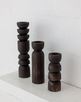 Abstract Wooden Tealight Totem Candle Holder-Décor-Parc Decor