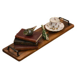 Acacia Serving Trays with Metal Handles-Serving Tray-Parc Decor
