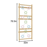 Add-On Ring Wall Panel for 79" Modular Walnut