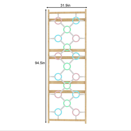 Add-On Ring Wall Panel for 95" Modular Walnut-Parc Decor