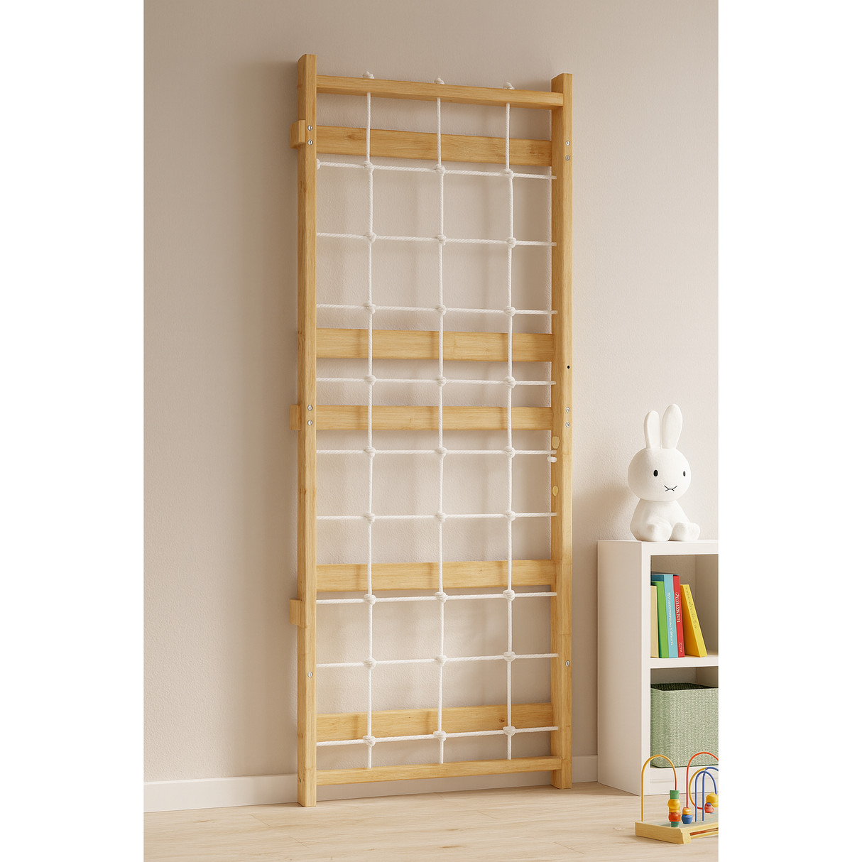 Add-On Rope Wall Panel for 95" Modular Walnut