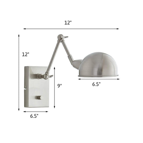 Adesso 12"H Swing Arm LED Wall Lamp Brushed Steel Metal Finish