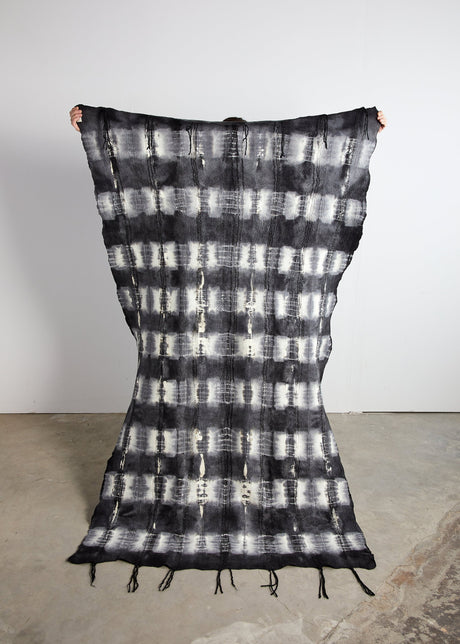 Adire Tye-Dye Lightweight Wool Throw Blanket-Throws & Blankets-Parc Decor