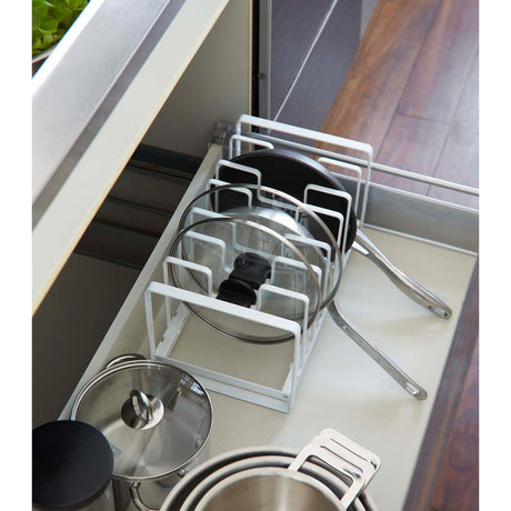 Adjustable Pot Lid and Frying Pan Organizer - Steel-Pot Rack-Parc Decor