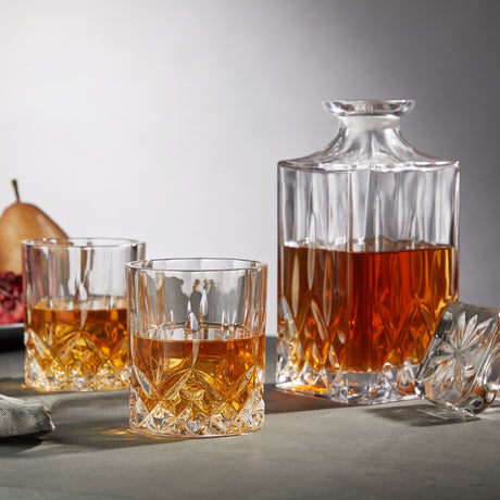 Admiral Crystal Decanter and Tumbler Set-product_type::liquor_glass_sets-Parc Decor