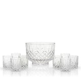 Admiral Crystal Punch Bowl and Tumbler Set-product_type::pitchers_and_dispensers-Parc Decor