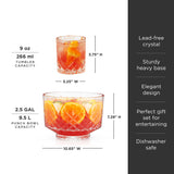 Admiral Crystal Punch Bowl and Tumbler Set-product_type::pitchers_and_dispensers-Parc Decor