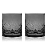 Admiral Crystal Rocks Glasses in Smoke Set of 2