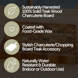 Adobe Checkered Teak Cutting Board - 15"
