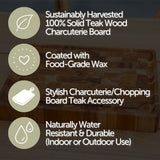 Adobe Checkered Teak Cutting Board-Cutting Board-Parc Decor