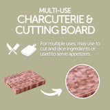Adobe Checkered Teak Cutting Board-Cutting Board-Parc Decor