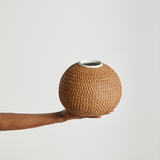 African Bibi Papier Vase in Pink, Rust, and Blue-Décor-Parc Decor