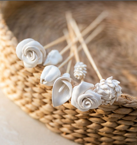 African Flowers Bamboo Diffuser Set-Décor-Parc Decor