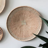 African Wall Basket Decor | Statement Binga Blonde Woven Wall Basket-Wall Basket-Parc Decor
