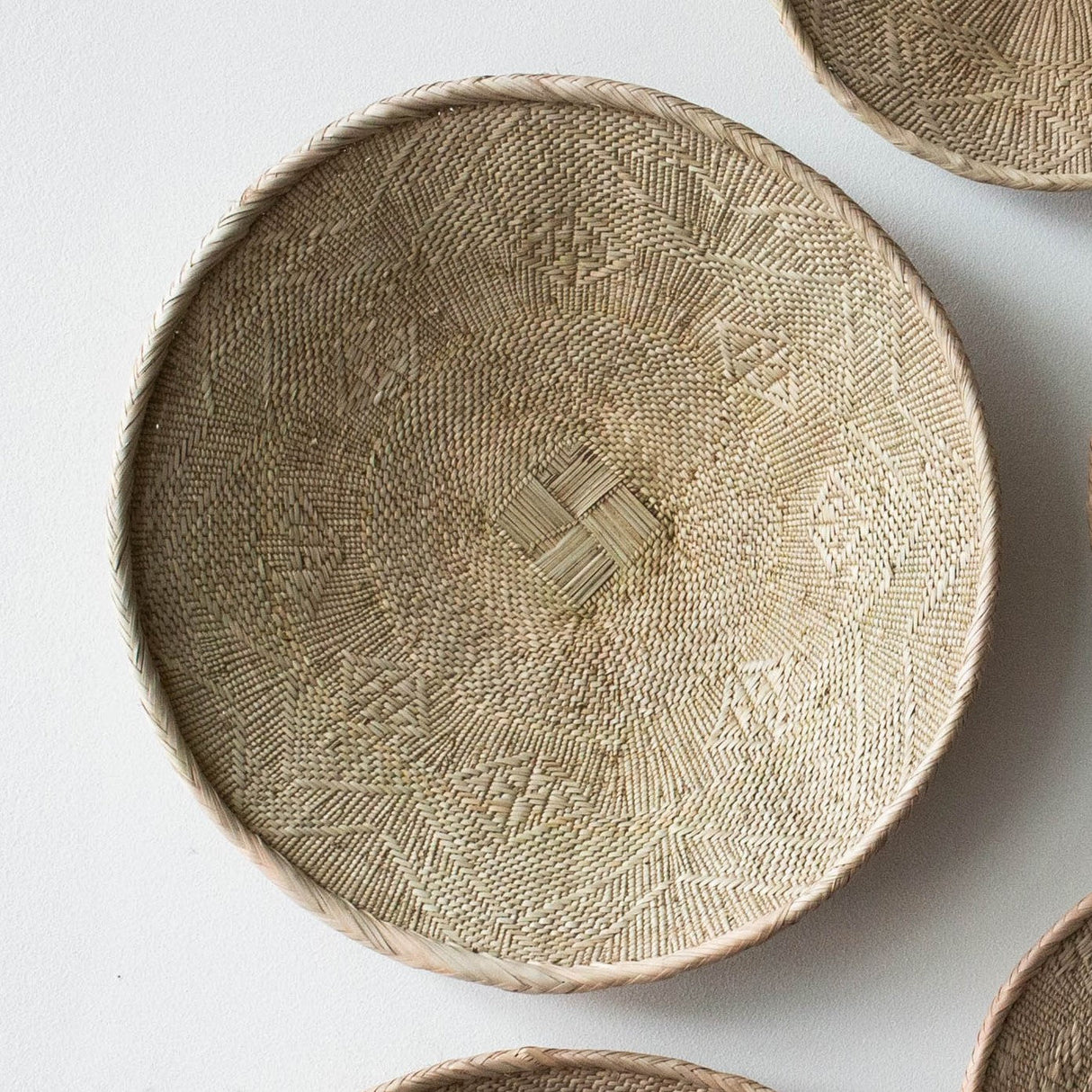 African Wall Basket Decor | Statement Binga Blonde Woven Wall Basket-Wall Basket-Parc Decor