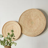 African Wall Basket Decor | Statement Binga Blonde Woven Wall Basket-Wall Basket-Parc Decor