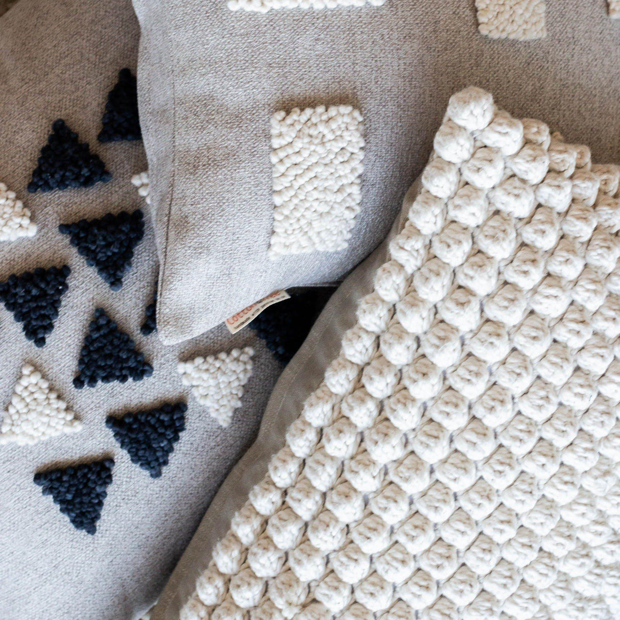 AfriScandi Harvest Wool + Cotton Throw Pillow-Pillows-Parc Decor