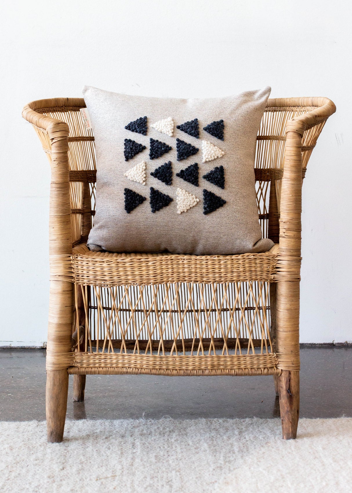 AfriScandi Harvest Wool + Cotton Throw Pillow-Pillows-Parc Decor