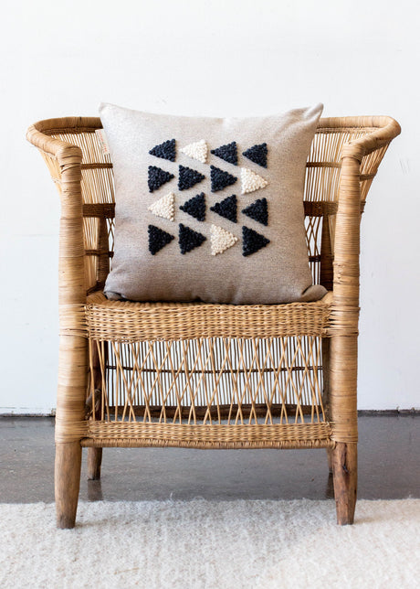 AfriScandi Harvest Wool + Cotton Throw Pillow-Pillows-Parc Decor
